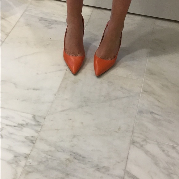 Zara Leather Slingback Heels - Picture 6 of 7